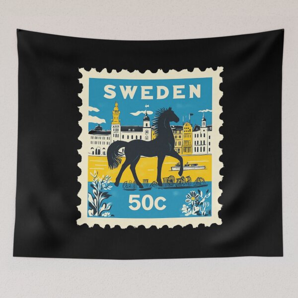 Item preview, Sweden Vintage Postage Stamp - Dala Horse designed and sold by tiigerdad.
