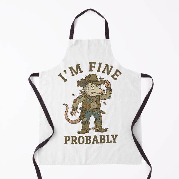Item preview, Funny Cowboy Opossum I’m Fine Probably T-Shirt – Retro Chaos Meme designed and sold by DIRTYSKETCHH.