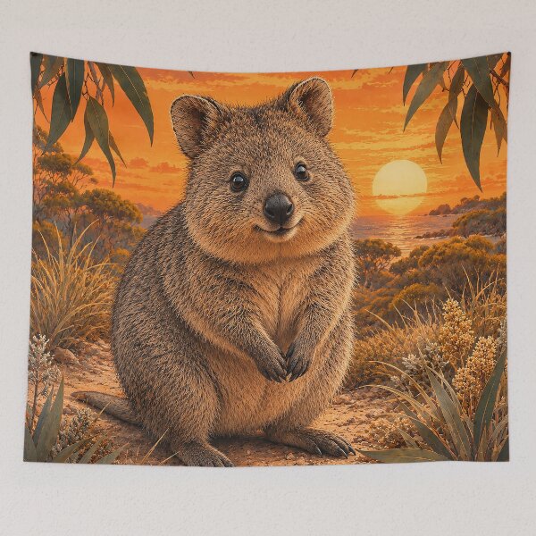 Item preview, Quokka by the Coastal Sunset designed and sold by Pixel Junkies Studio.