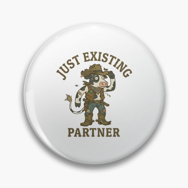 Item preview, Funny Cowboy Cow Just Existing Partner T-Shirt – Retro Western Humor designed and sold by DIRTYSKETCHH.