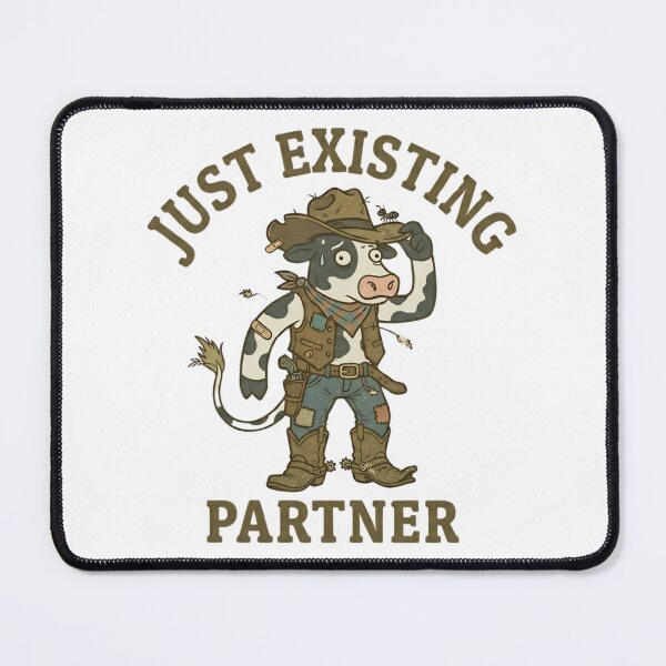 Item preview, Funny Cowboy Cow Just Existing Partner T-Shirt – Retro Western Humor designed and sold by DIRTYSKETCHH.