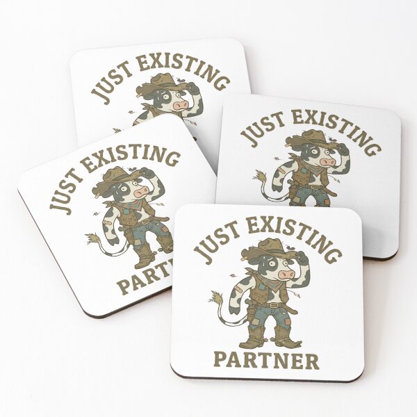Item preview, Funny Cowboy Cow Just Existing Partner T-Shirt – Retro Western Humor designed and sold by DIRTYSKETCHH.