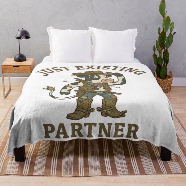 Item preview, Funny Cowboy Cow Just Existing Partner T-Shirt – Retro Western Humor designed and sold by DIRTYSKETCHH.
