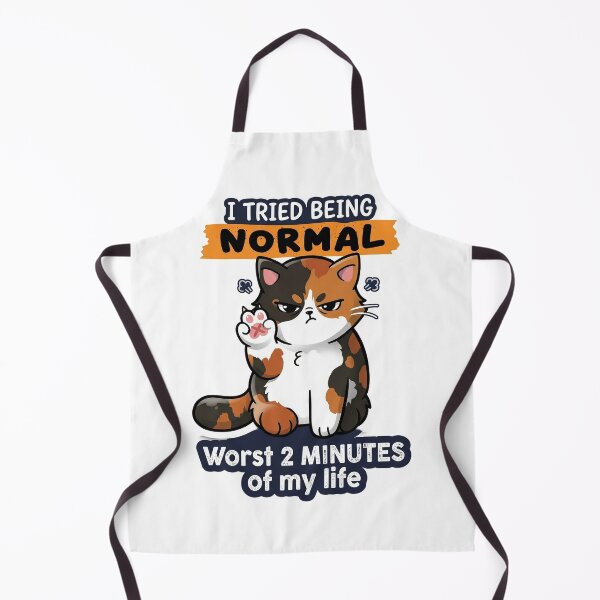 Item preview, Funny Grumpy Calico Cat Sticker – I Tried Being Normal Worst 2 Minutes of My Life designed and sold by CrystalMineArts.