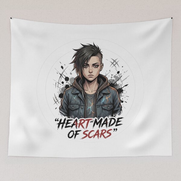 Item preview, Heart Made Of Scars Dark Manga Design designed and sold by pradeepvisuals.