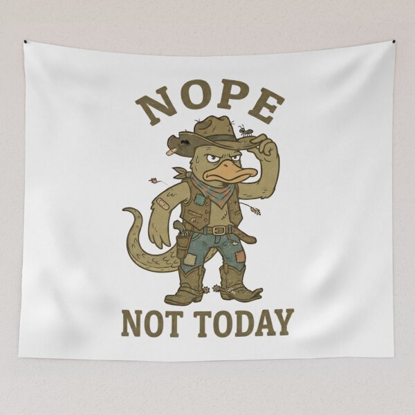 Item preview, Funny Cowboy Duck Nope Not Today T-Shirt – Retro Duck Meme designed and sold by DIRTYSKETCHH.