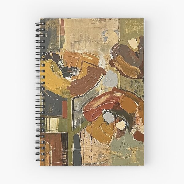 Item preview, Retro Painting of Flowers with earth tones and textures MCM Mid Century Modern designed and sold by CattlettArt.
