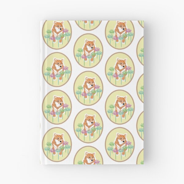 Item preview, Red Shiba Inu in a frame - yellow designed and sold by ShibaCruise-On.