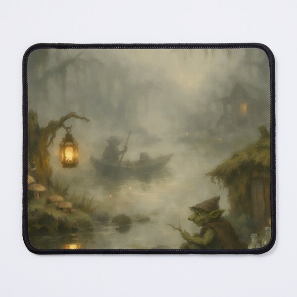 Item preview, Enchanted Goblin Swamp Cottage – Dark Fantasy Witchcore Folk Art designed and sold by cr6zym1nd.