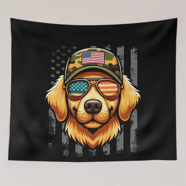 Item preview, Funny Golden Retriever 4th July USA Flag America Boys Girls Kids designed and sold by rafaeltto.