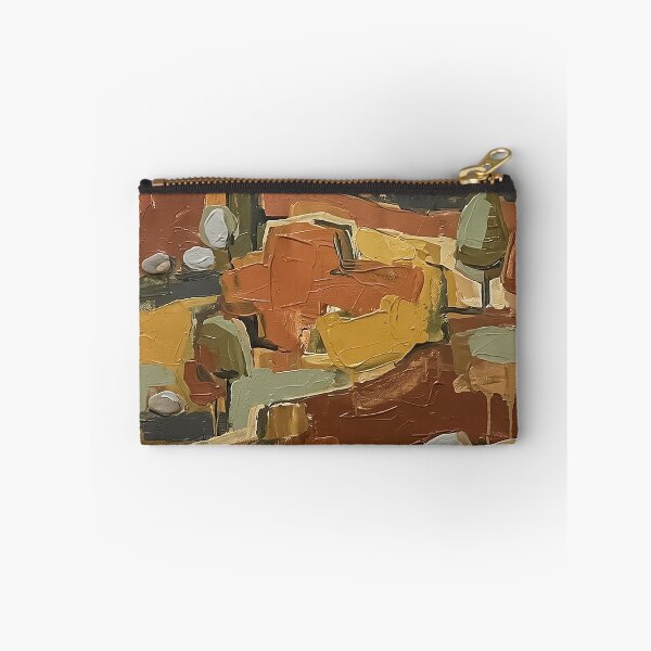Item preview, Retro Landscape Painting with earth tones and textures MCM Mid Century Modern designed and sold by CattlettArt.