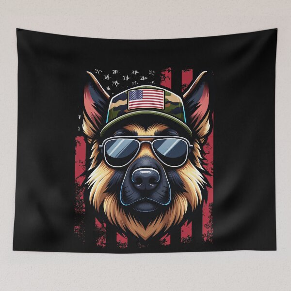 Item preview, Funny German Shepherd 4th July USA Flag America Boys Girls Kids designed and sold by rafaeltto.