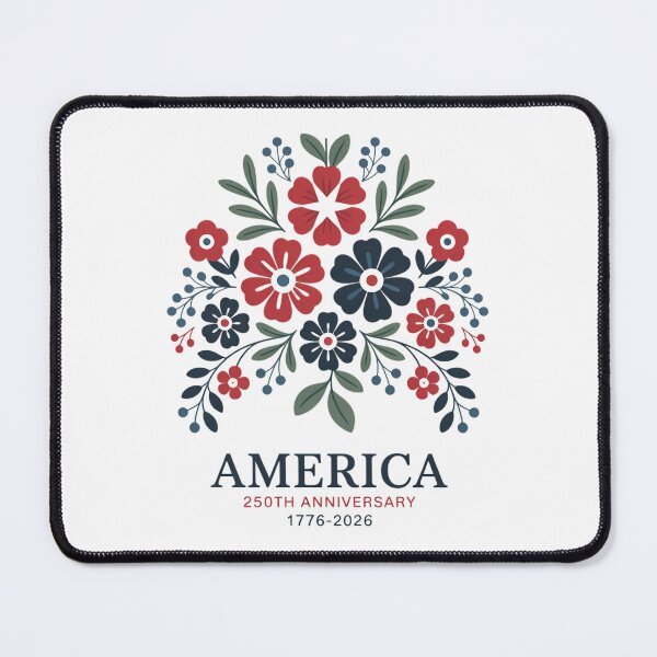 Item preview, USA 250th Anniversary 1776-2026 Floral Patriotic designed and sold by TyraYoung.