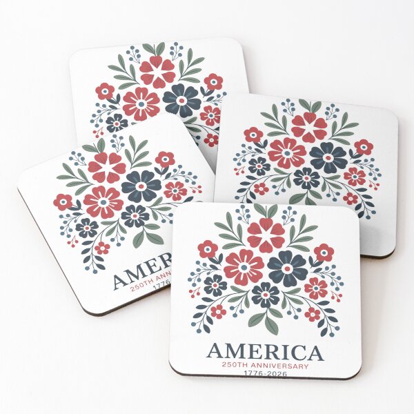 Item preview, USA 250th Anniversary 1776-2026 Floral Patriotic designed and sold by TyraYoung.