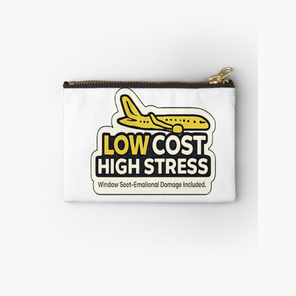 Item preview, Low Cost High Stress Funny Travel Sticker | Budget Flight Meme Design designed and sold by Artbysarmina.