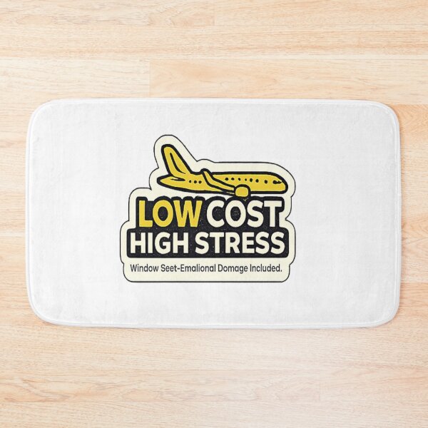 Item preview, Low Cost High Stress Funny Travel Sticker | Budget Flight Meme Design designed and sold by Artbysarmina.