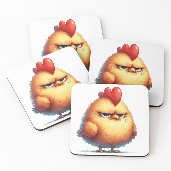 Item preview, Funny Grumpy Chick Cynical Mood Cute 3D Cartoon Baby Bird Gift designed and sold by LunaPixelStudio.