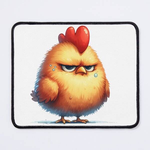 Item preview, Funny Grumpy Chick Cynical Mood Cute 3D Cartoon Baby Bird Gift designed and sold by LunaPixelStudio.