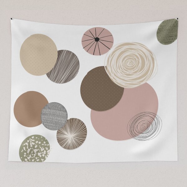 Item preview, Abstract Neutral Circles Pattern Artwork designed and sold by Barelythere2324.