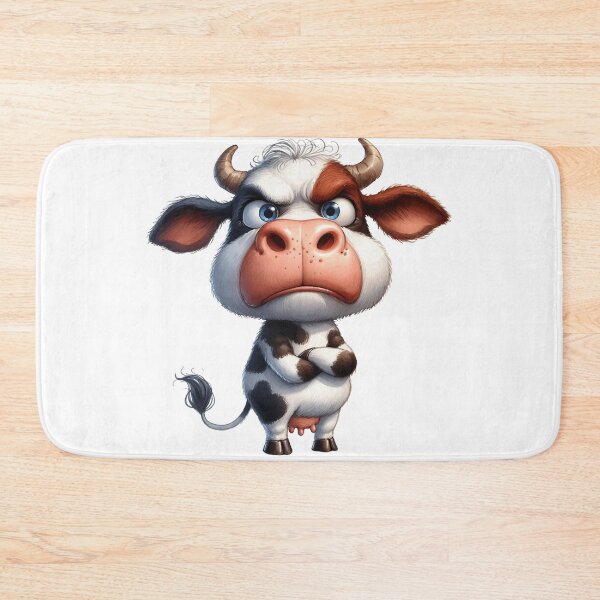 Item preview, Funny Grumpy Cow Crossed Arms Cynical Mood Cute 3D Cartoon Farm Animal designed and sold by LunaPixelStudio.