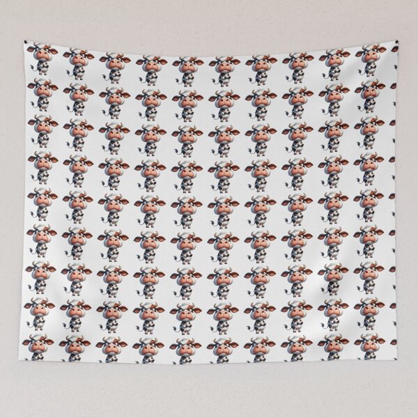 Item preview, Funny Grumpy Cow Crossed Arms Cynical Mood Cute 3D Cartoon Farm Animal designed and sold by LunaPixelStudio.