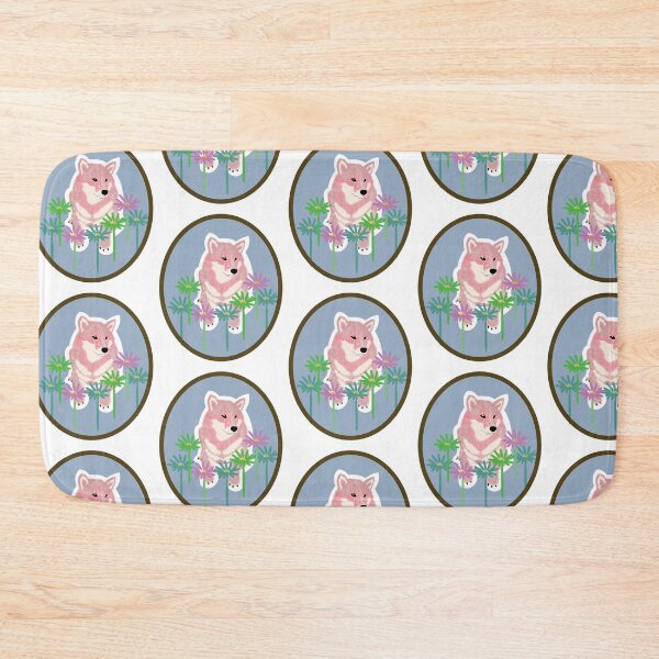 Item preview, Pink Shiba Inu in a frame - blue designed and sold by ShibaCruise-On.