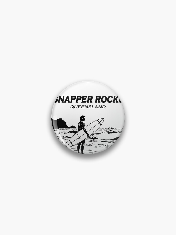 Thumbnail 1 of 3, Pin, Snapper Rocks designed and sold by blankshirt.