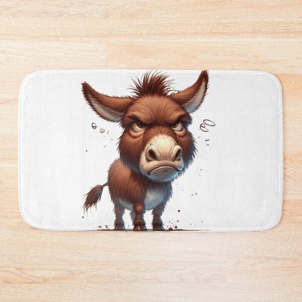 Item preview, Funny Grumpy Donkey Cynical Mood Cute 3D Cartoon Farm Animal Gift designed and sold by LunaPixelStudio.