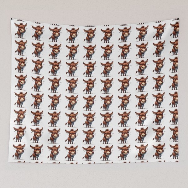 Item preview, Funny Grumpy Donkey Cynical Mood Cute 3D Cartoon Farm Animal Gift designed and sold by LunaPixelStudio.