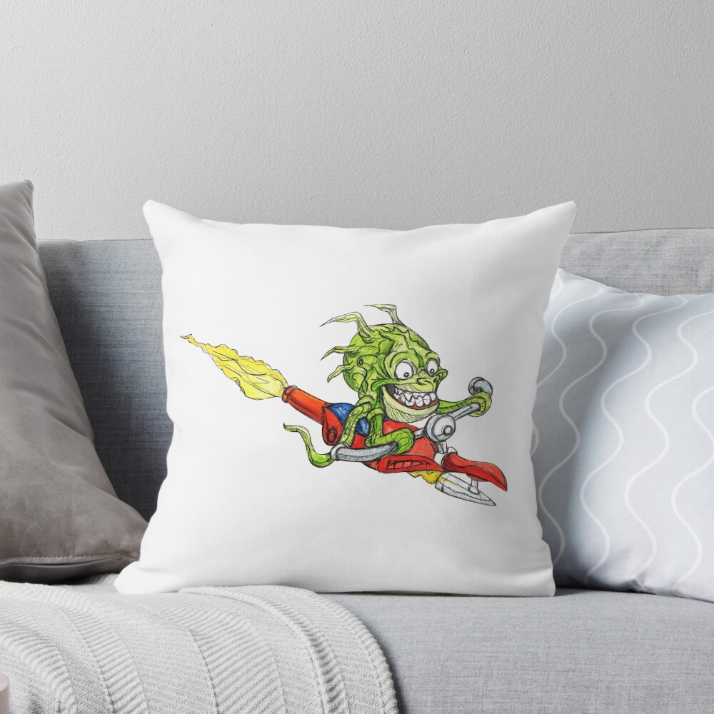 Item preview, Throw Pillow designed and sold by wickedcartoons.