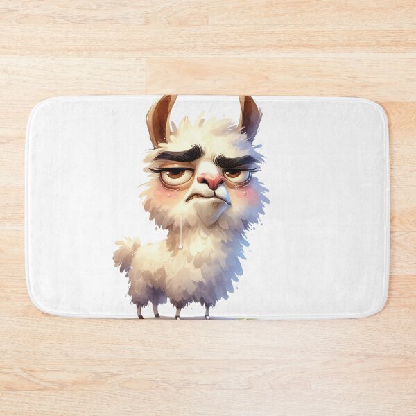 Item preview, Funny Grumpy Llama Cynical Mood Cute 3D Cartoon Alpaca Gift designed and sold by LunaPixelStudio.