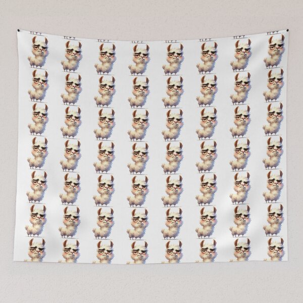 Item preview, Funny Grumpy Llama Cynical Mood Cute 3D Cartoon Alpaca Gift designed and sold by LunaPixelStudio.