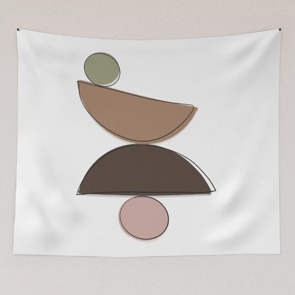 Item preview, Minimal Geometric Balance Abstract Art designed and sold by Barelythere2324.