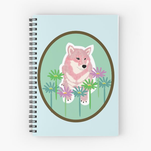 Item preview, Pink Shiba Inu in a frame - green designed and sold by ShibaCruise-On.