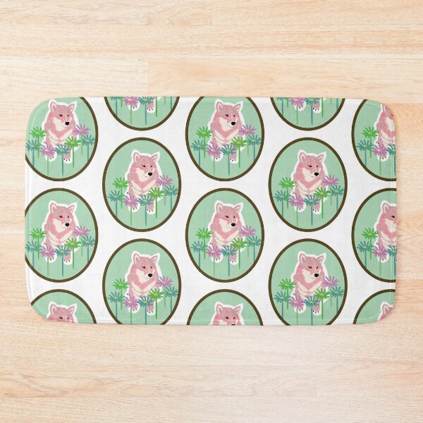 Item preview, Pink Shiba Inu in a frame - green designed and sold by ShibaCruise-On.