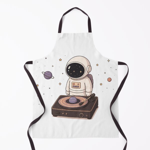 Item preview, Cute Astronaut Listening to Saturn Vinyl | Kawaii Space Turntable Aesthetic designed and sold by CosmicCutouts.