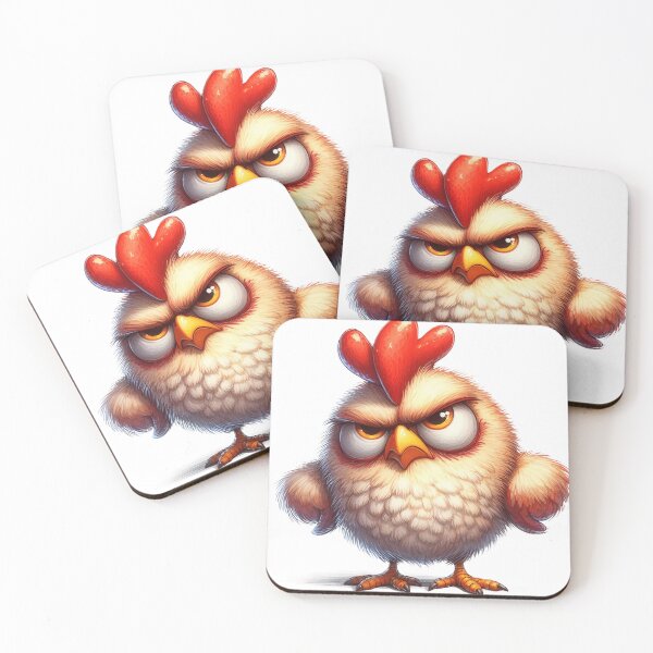 Item preview, Funny Grumpy Chick Cynical Mood Cute 3D Cartoon Farm Animal Gift designed and sold by LunaPixelStudio.