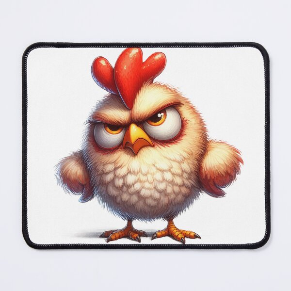 Item preview, Funny Grumpy Chick Cynical Mood Cute 3D Cartoon Farm Animal Gift designed and sold by LunaPixelStudio.