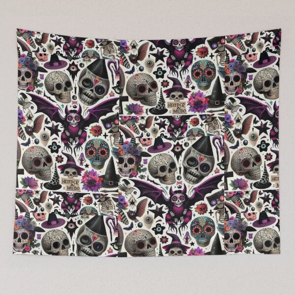 Item preview, Mystic Skulls and Bats in Witchy Night Collage designed and sold by BriSher.