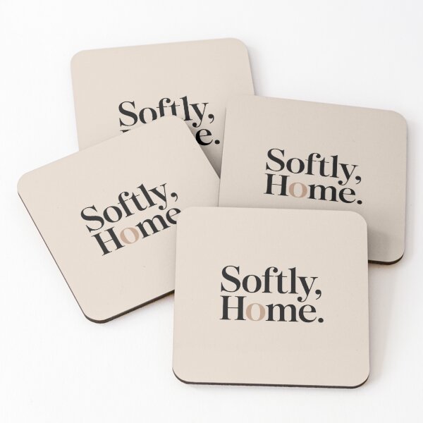 Item preview, Softly, Home – Minimal Comfort & Belonging Quote Design designed and sold by Irene Catchmind.