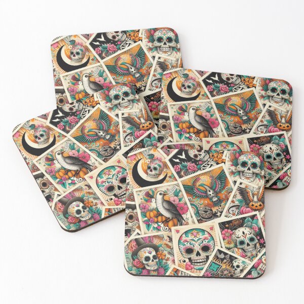 Item preview, Mystical Skulls and Birds in Tattoo Collage Style designed and sold by BriSher.