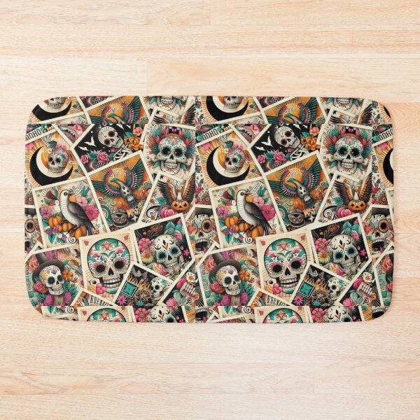 Item preview, Mystical Skulls and Birds in Tattoo Collage Style designed and sold by BriSher.