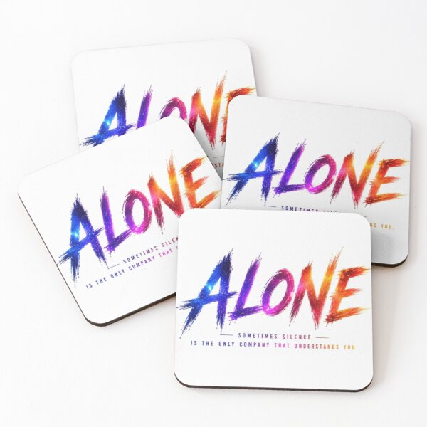 Item preview, Alone Quote Typography | Loneliness Aesthetic Silence Quote Design designed and sold by NovaInfinityStudio.