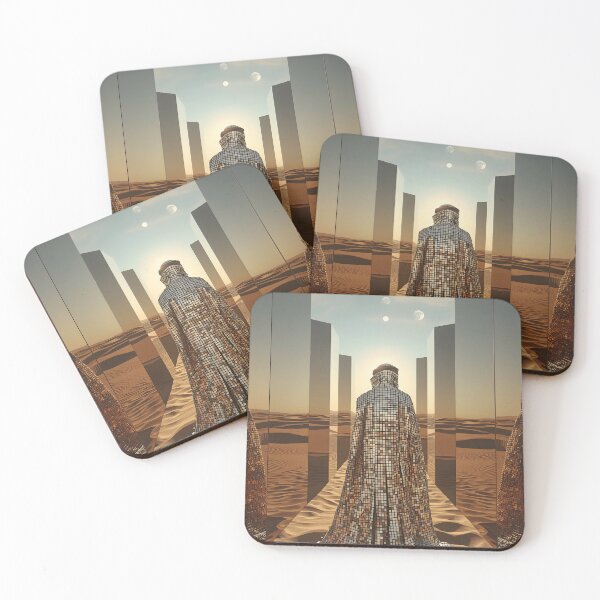 Item preview, Mirror Wanderer - Surreal Desert Mirror Cape and Multiple Moons designed and sold by UnRealS.