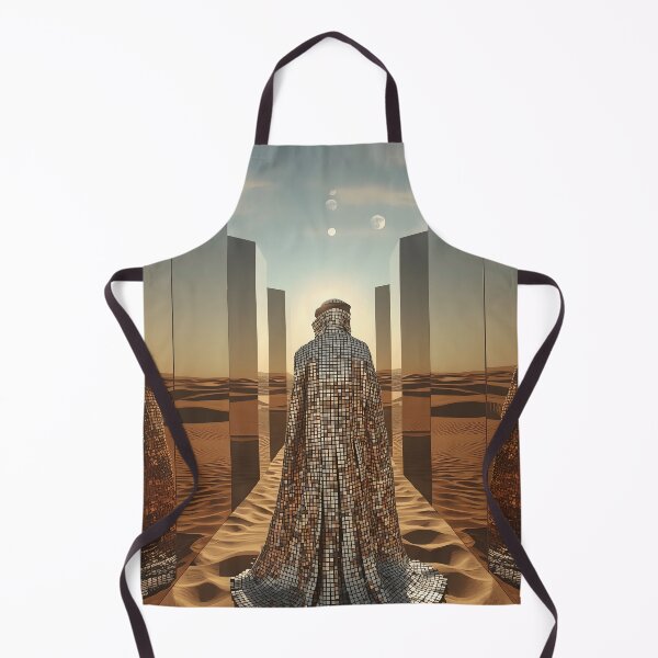 Item preview, Mirror Wanderer - Surreal Desert Mirror Cape and Multiple Moons designed and sold by UnRealS.