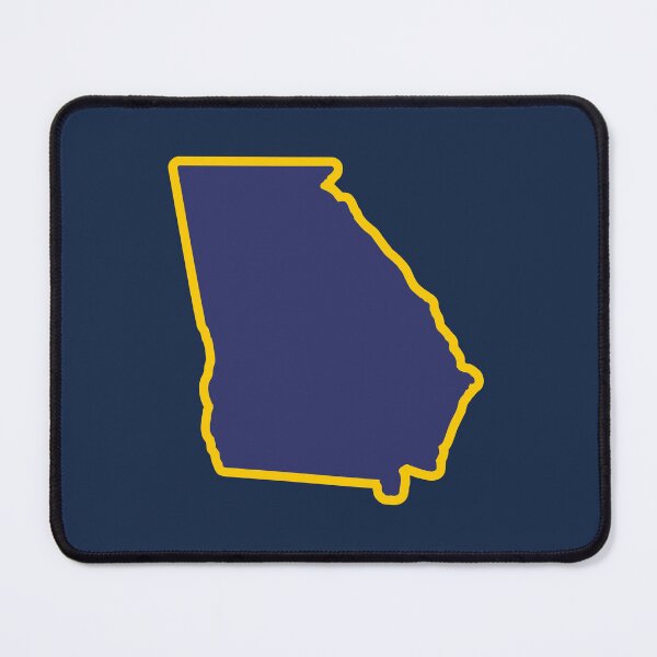 Item preview, Georgia State Outline Blue and Gold designed and sold by donwillisjrart.