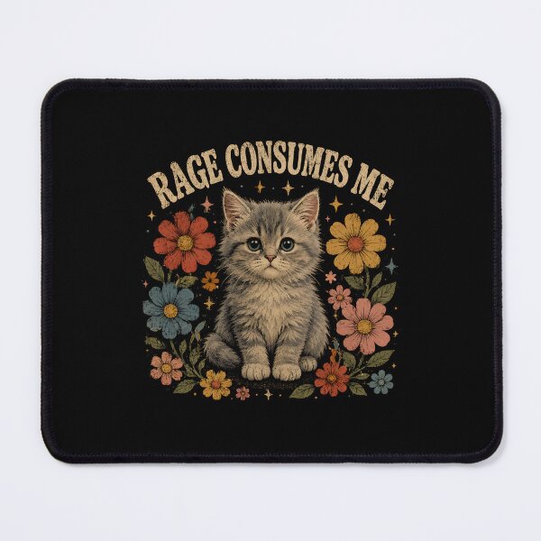 Item preview, Rage Consumes Me Cat designed and sold by zoes-ink.