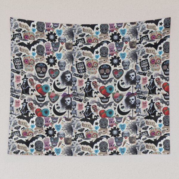 Item preview, Mystic Skulls and Bats in Witchy Night Collage designed and sold by BriSher.
