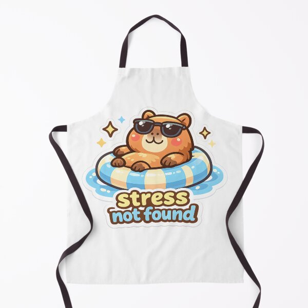 Aperçu de l'œuvre Stress Not Found Funny Capybara Design créée et vendue par Naviora.