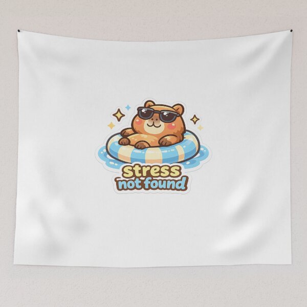 Item preview, Stress Not Found Funny Capybara Design designed and sold by Naviora.